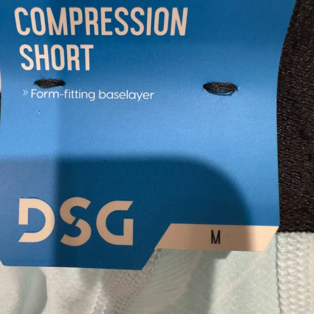 DSG Boys Light Blue AI Formations Print Compression Shorts Size Medium 10-12 NWT